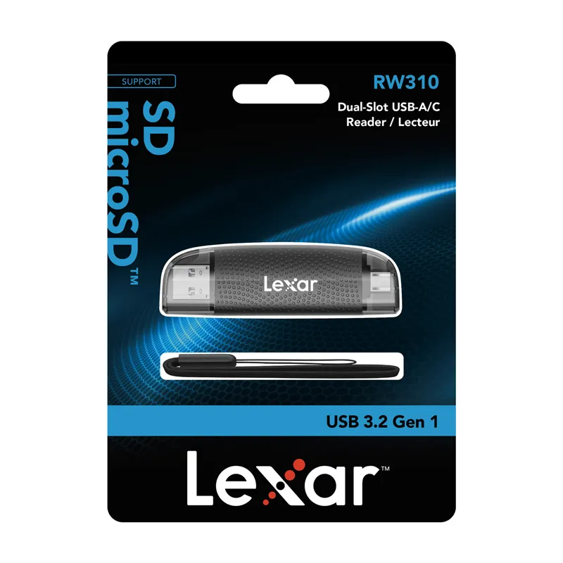 Lexar LRW310X Topelt-USB-A/C micro SD, SD USB 3.1 mälukaardilugeja universaalne