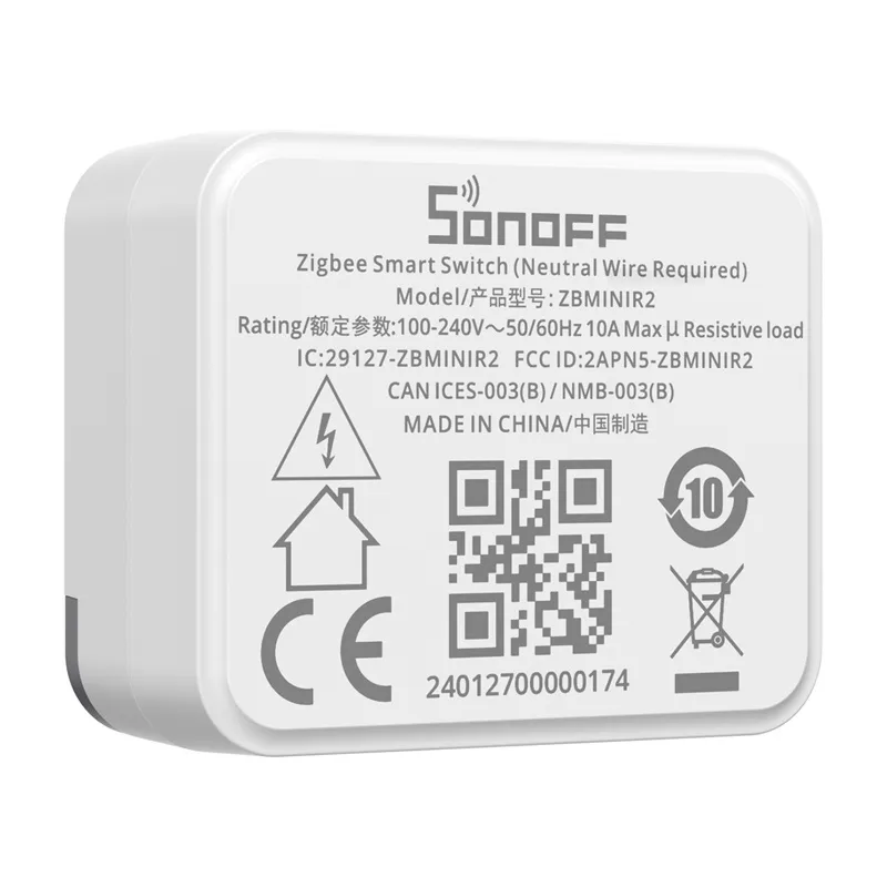 Smart ZigBee mini lüliti SONOFF ZBMINIR2 universaalne