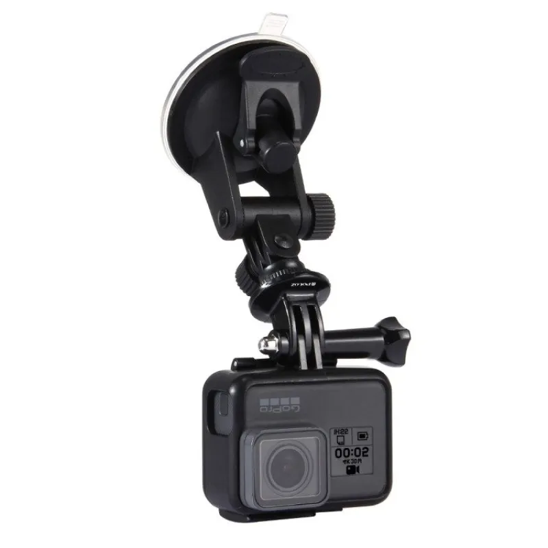 Puluz auto tuuleklaasi kinnitusklamber spordikaameratele (sh Osmo Action 5 Pro, Insta360 X5) universaalne