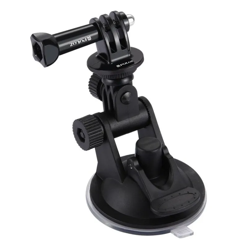 Puluz auto tuuleklaasi kinnitusklamber spordikaameratele (sh Osmo Action 5 Pro, Insta360 X5) universaalne