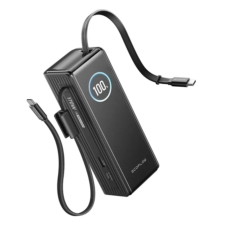 EcoFlow RAPID Powerbank 25000mAh, 170W (sisseehitatud 100W kaablitega). universaalne