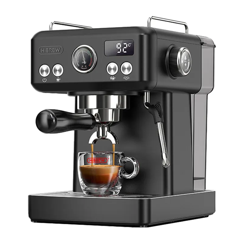 HiBREW H10A Piston Espresso Machine koos temperatuuri reguleerimisega (must) universaalne