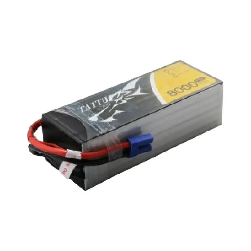 Tattu 8000mAh 22.2V 25C 6S1P Lipo aku komplekt koos EC5 universaalse ühendusega