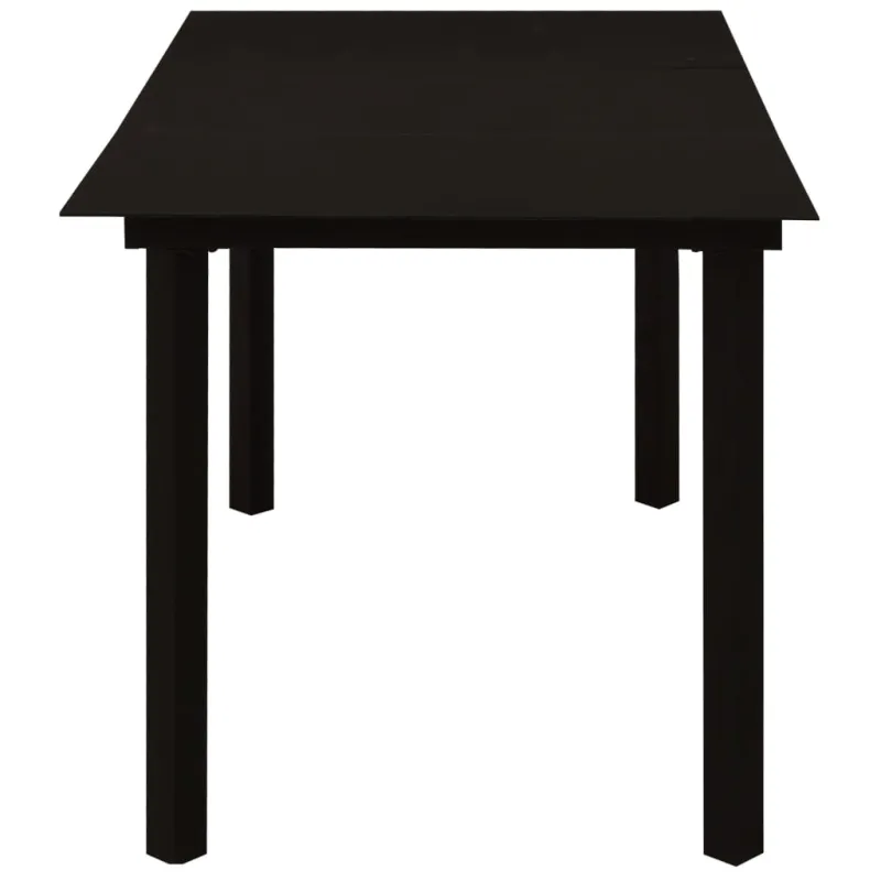 Lauko valgomojo komplektas, 7 dalių, poliratanas ir stiklas