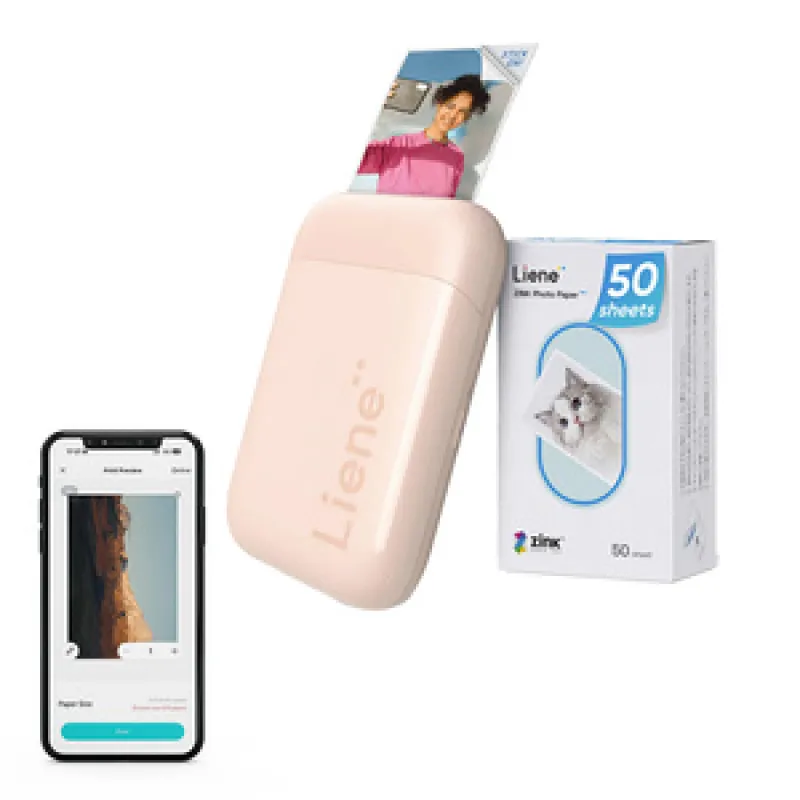 Liene Pearl 2x3" kaasaskantav fotoprinter (Roosa) universaalne