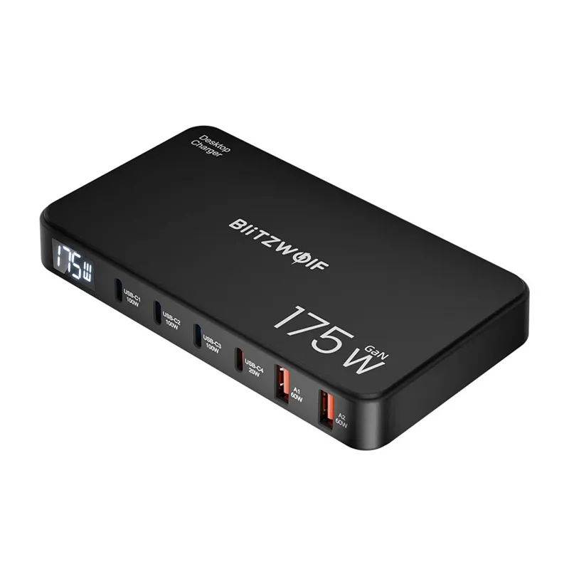 Blitzwolf BW-S30 6-in-1 Laadimispunkt 4xUSB-C + 2xUSB 175W universaal