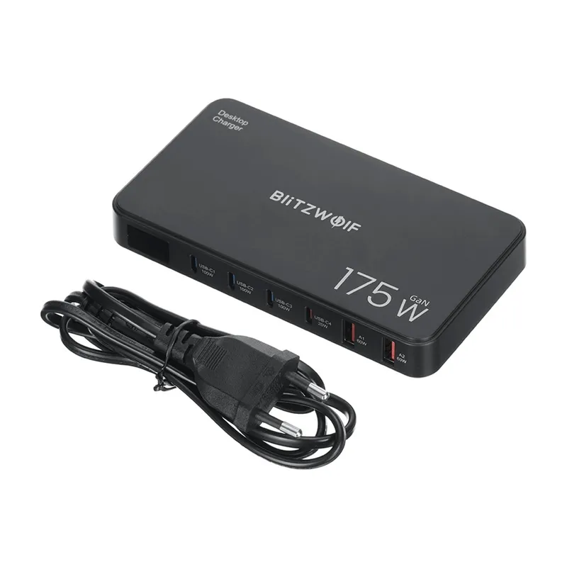 Blitzwolf BW-S30 6-in-1 Laadimispunkt 4xUSB-C + 2xUSB 175W universaal
