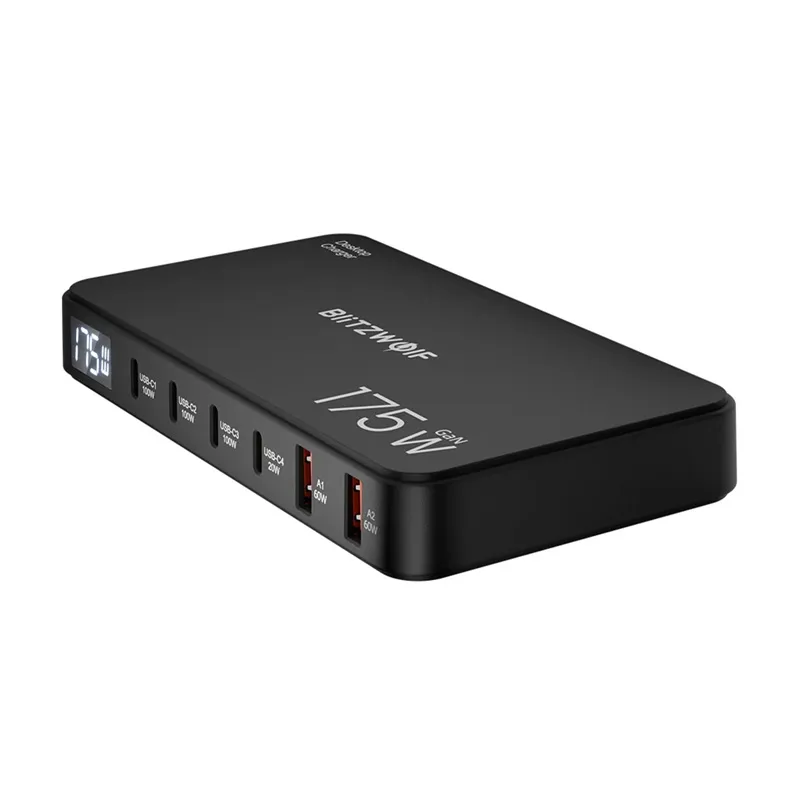 Blitzwolf BW-S30 6-in-1 Laadimispunkt 4xUSB-C + 2xUSB 175W universaal