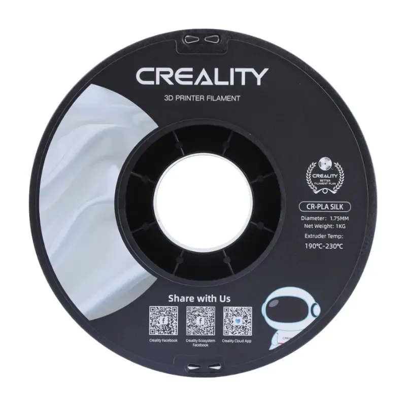 CR-Silk PLA filament Creality (Valge) universaalne