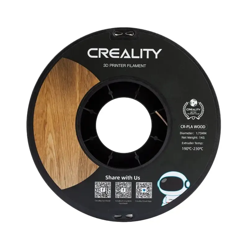 CR-PLA Puidufilament Creality (Valge Mänd) universaalne