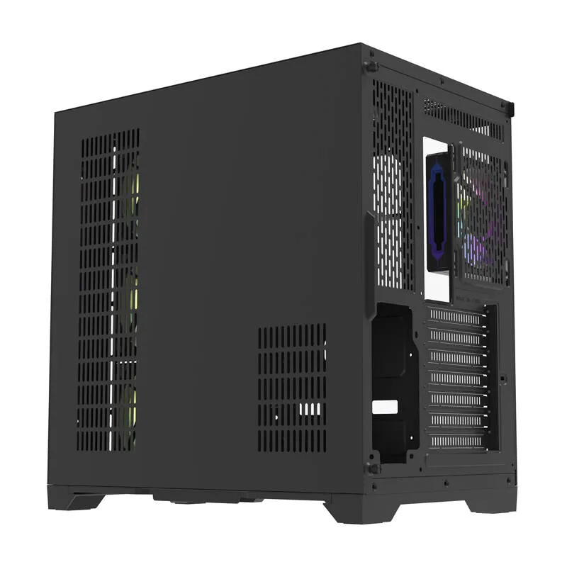 Darflash FT418 PRO arvutikarp + 7 aRGB ventilaatorit (must) universaalne