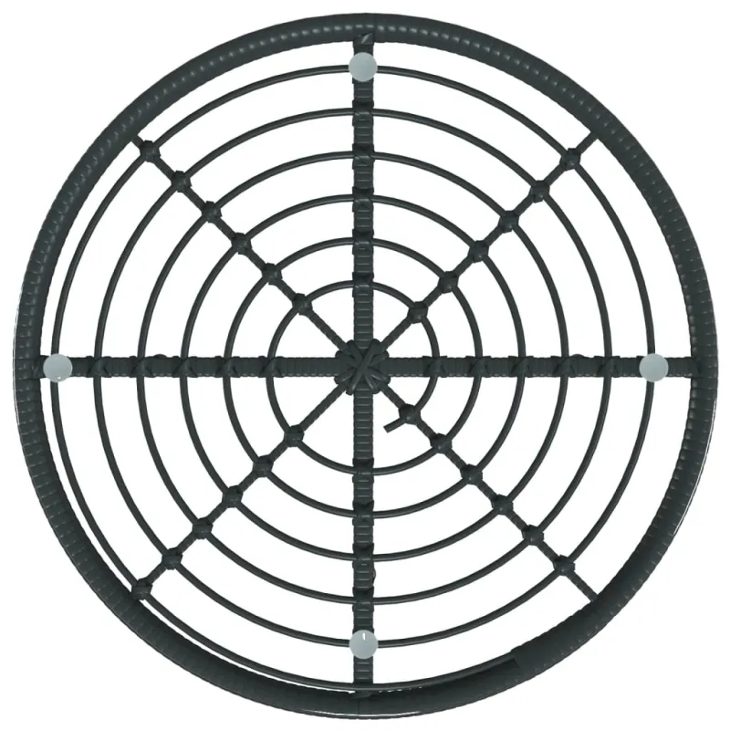 Sodo ruokailuryhmä, 5 osaa, musta, polyratasta