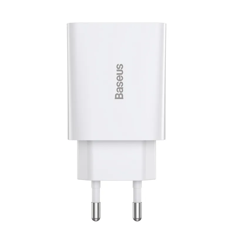 Baseus Speed Mini Kiirlaadija, USB-C, PD, 3A, 20W (valge) universaal