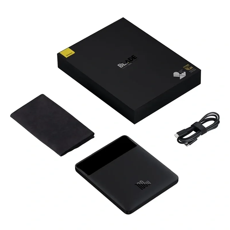 Baseus Blade 20000mAh Powerbank 2xUSB, 2xUSB-C + USB-C 100W kaabel (must) universaalne