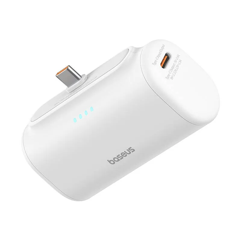 Baseus Compact 5000mAh Powerbank, 20W, USB-C (valge) universaalne