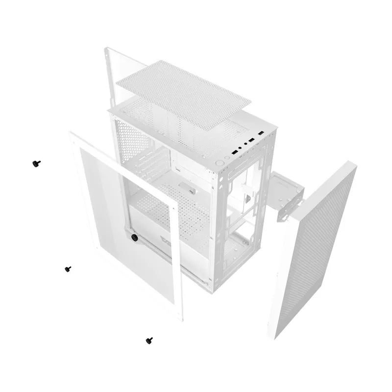 Darkflash M305 arvutikarp ilma ventilaatoriteta (Valge) universaalne