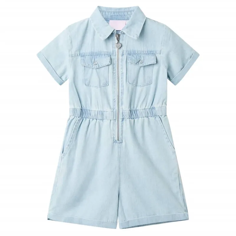 Vaikiškas kombinezonas trumpomis rankovėmis, mėlynas, 104 dydžio