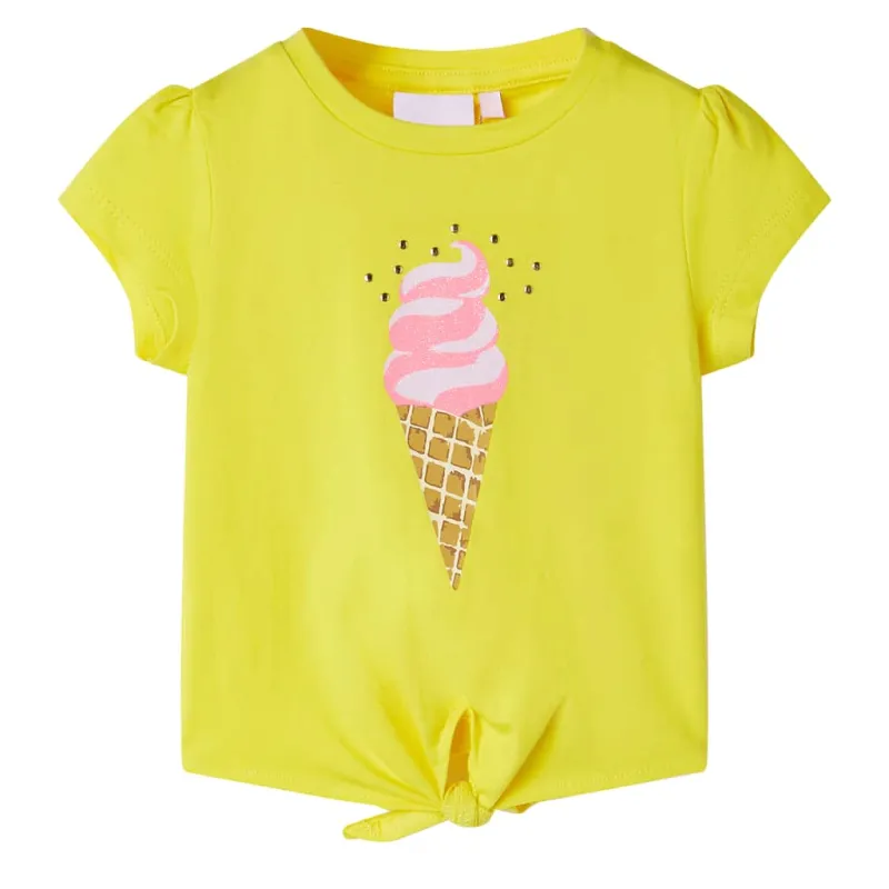 Vaikiški marškinėliai, geltonos spalvos, 116 dydžio