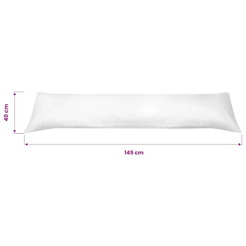 Šoninė pagalvė kūnui, 40x145 cm, balta