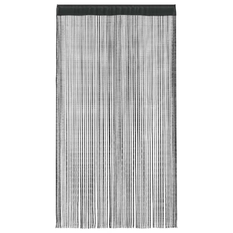 Virvelinės užuolaidos, 2vnt., 100x250cm, juodos spalvos