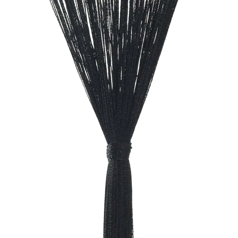 Virvelinės užuolaidos, 2vnt., 100x250cm, juodos spalvos