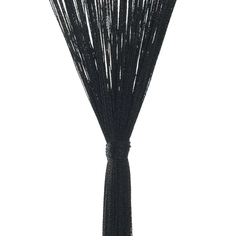 Virvelinės užuolaidos, 2vnt., 140x250cm, juodos spalvos
