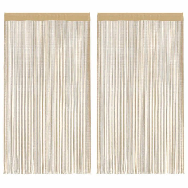 Virvelinės užuolaidos, 2vnt., 100x250cm, smėlio spalvos