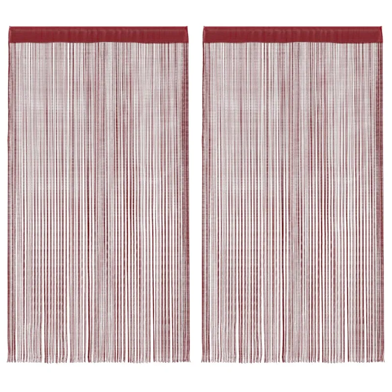 Virvelinės užuolaidos, 2vnt., 100x250cm, vyšninės spalvos