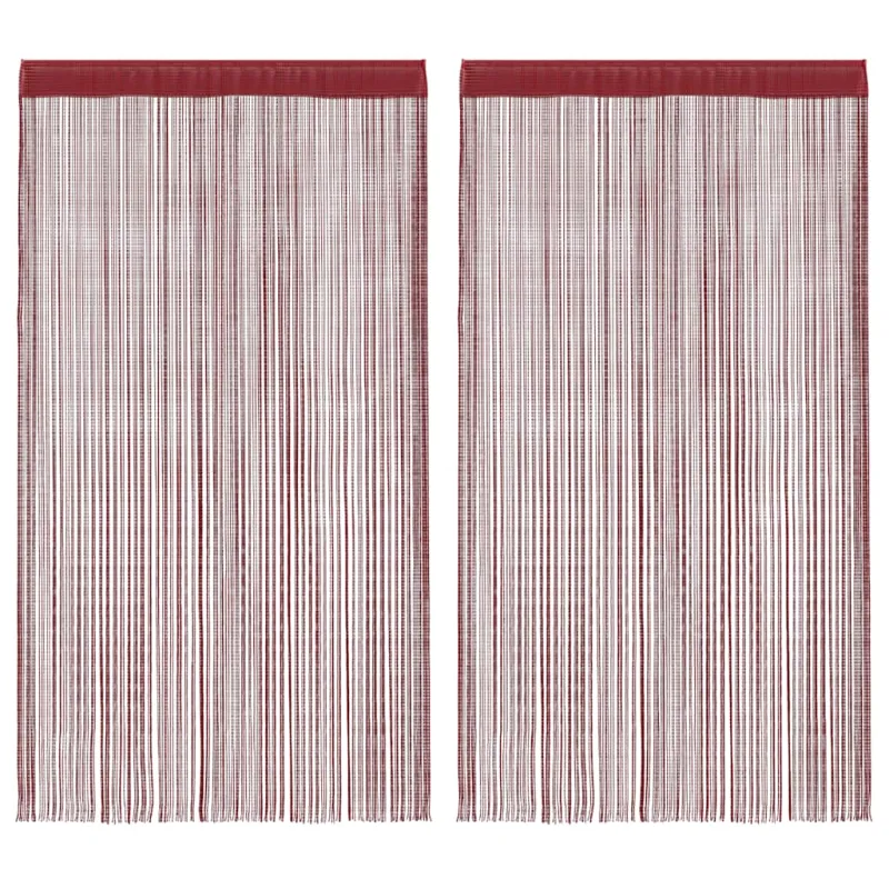 Virvelinės užuolaidos, 2vnt., 140x250cm, vyšninės spalvos