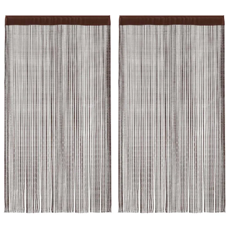 Virvelinės užuolaidos, 2vnt., 100x250cm, rudos spalvos