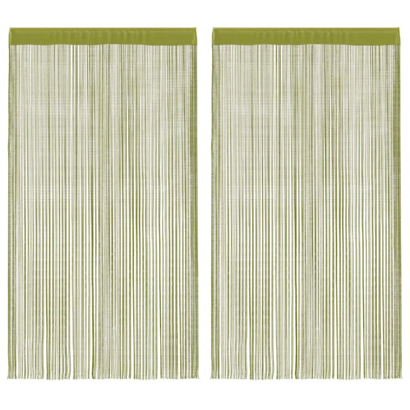 Virvelinės užuolaidos, 2vnt., 100x250cm, žalios spalvos
