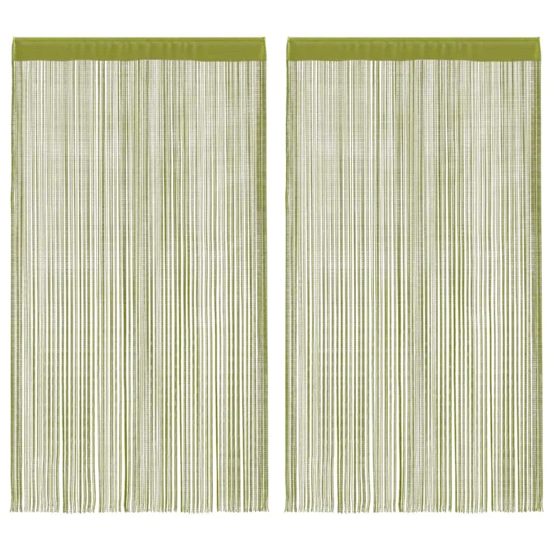 Virvelinės užuolaidos, 2vnt., 140x250cm, žalios spalvos