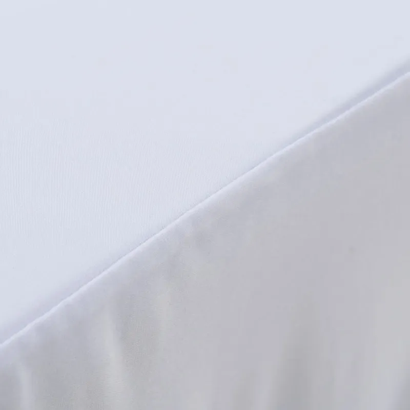 Įtemp. staltiesės su sijonais, 2 vnt., baltos, 120x60,5x74 cm