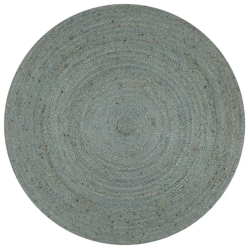 Kilimas, alyv. žal. sp., 120cm, džiutas, apval., rankų darbo