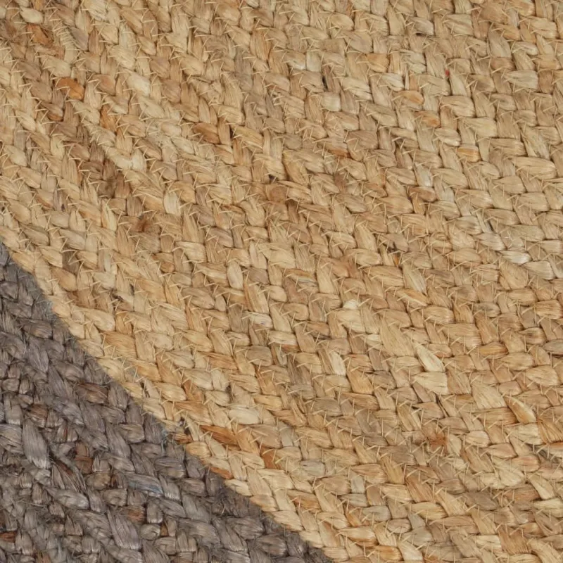 Kilimas, 90cm, džiutas, rankų darbo, su pilku kraštu
