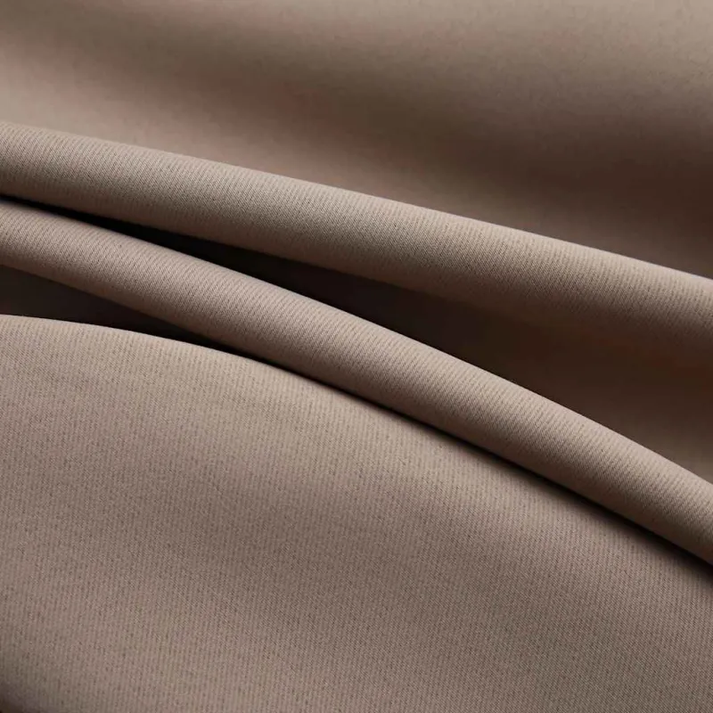 Naktinės užuolaidos su žiedais, 2vnt., taupe spalvos, 140x245cm