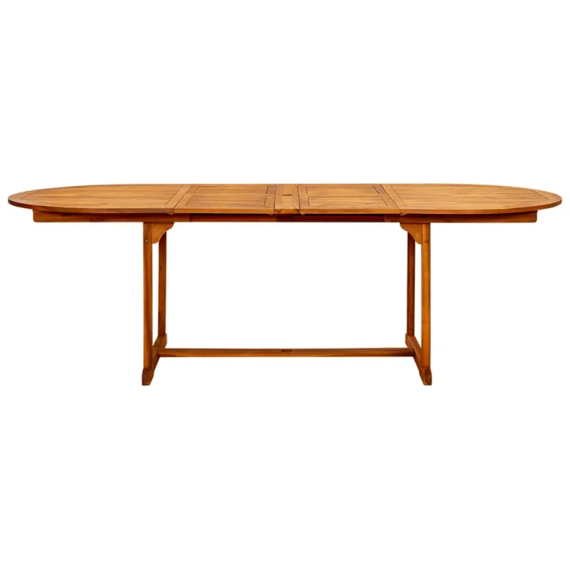 Sodo ruokapöytä, (160–240) x 100 x 75 cm, akasiapuuta