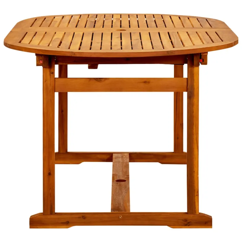 Sodo ruokapöytä, (160–240) x 100 x 75 cm, akasiapuuta