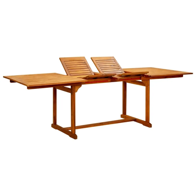 Sodo ruokapöytä, (160–240) x 100 x 75 cm, akasiapuuta