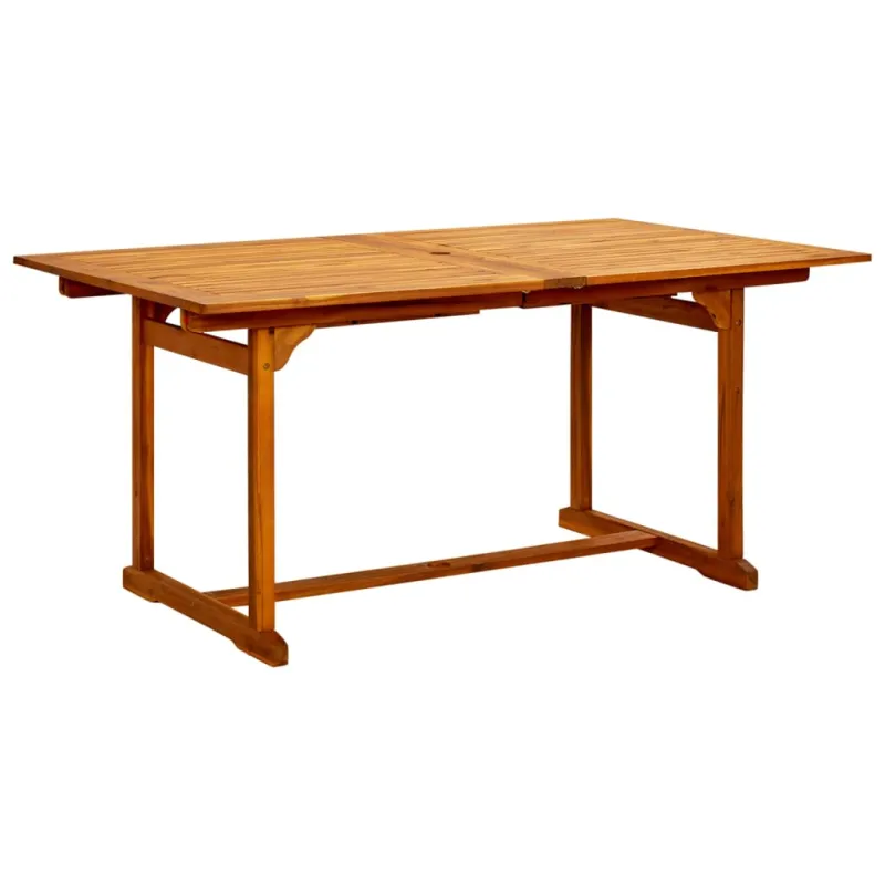 Sodo ruokapöytä, (160–240) x 100 x 75 cm, akasiapuuta