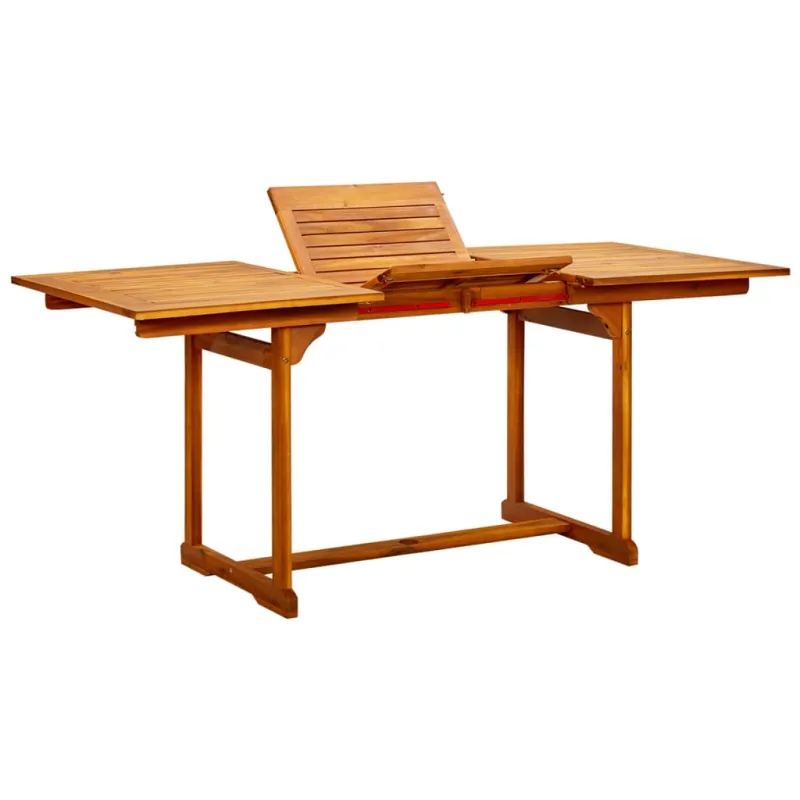 Sodo ruokapöytä, (120–170) x 80 x 75 cm, akasiamainen massiivipuu