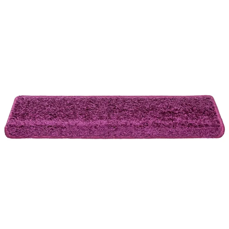 Laiptų kilimėliai, 15 vnt., 65x21x4 cm, violetiniai, stačiakampiai kraštai