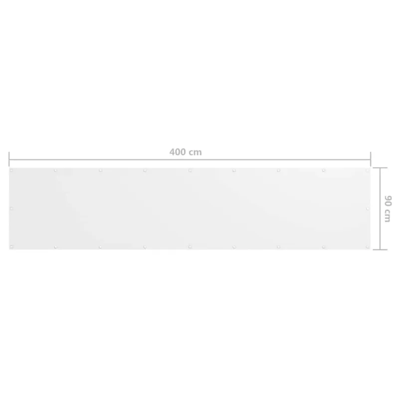 Balkono pertvara, baltos spalvos, 90x400cm, oksfordo audinys