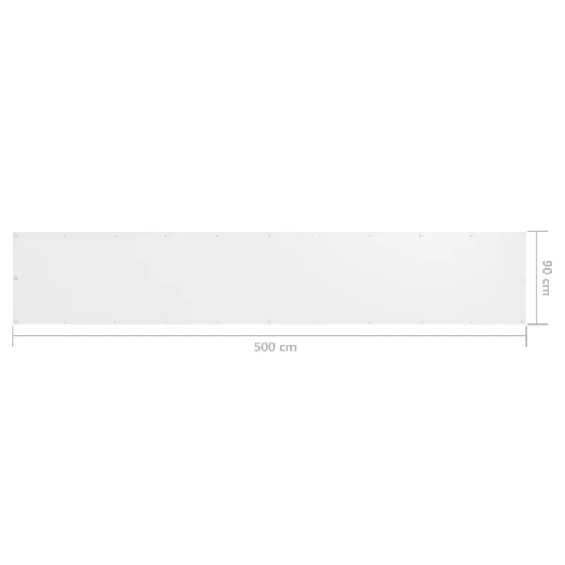 Balkono pertvara, baltos spalvos, 90x500cm, oksfordo audinys