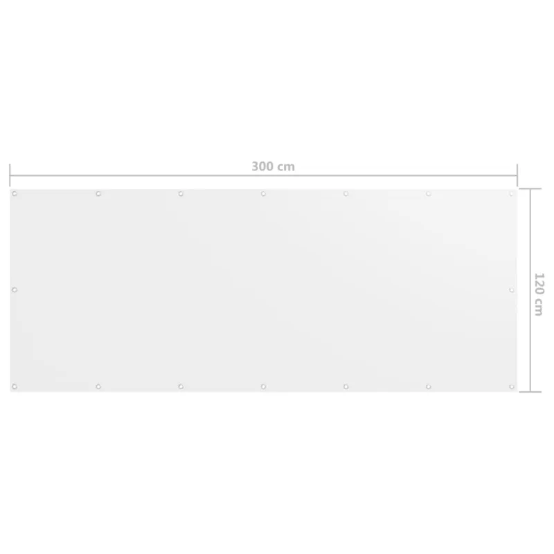 Balkono pertvara, baltos spalvos, 120x300cm, oksfordo audinys