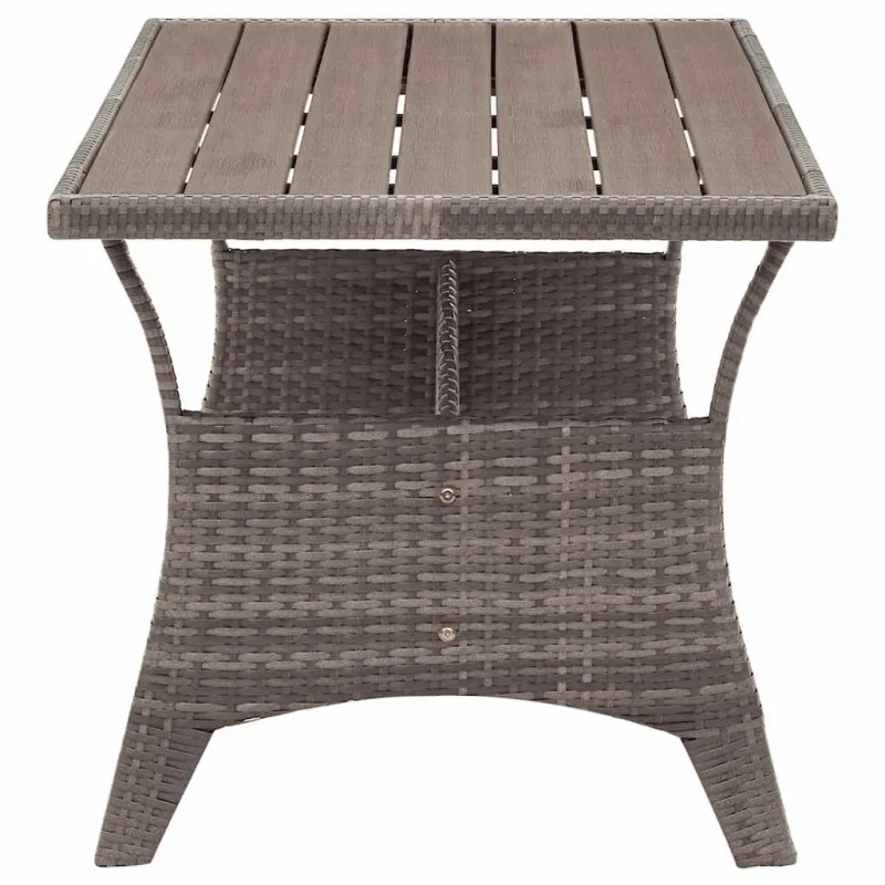 Sodo pöytä, harmaa, 120x70x66cm, polyrattana
