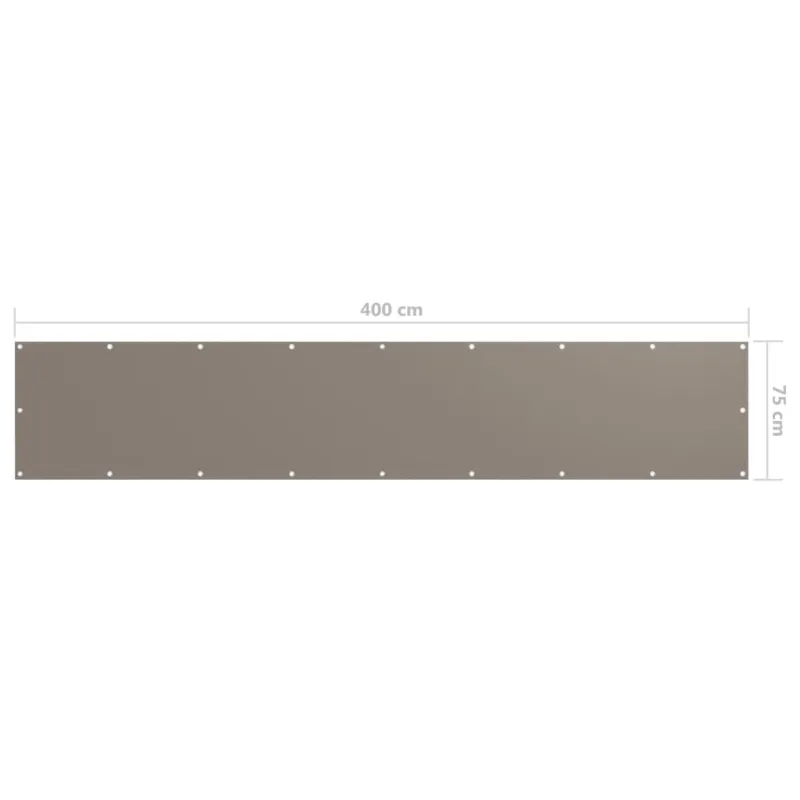 Balkono pertvara, taupe spalvos, 75x400cm, oksfordo audinys