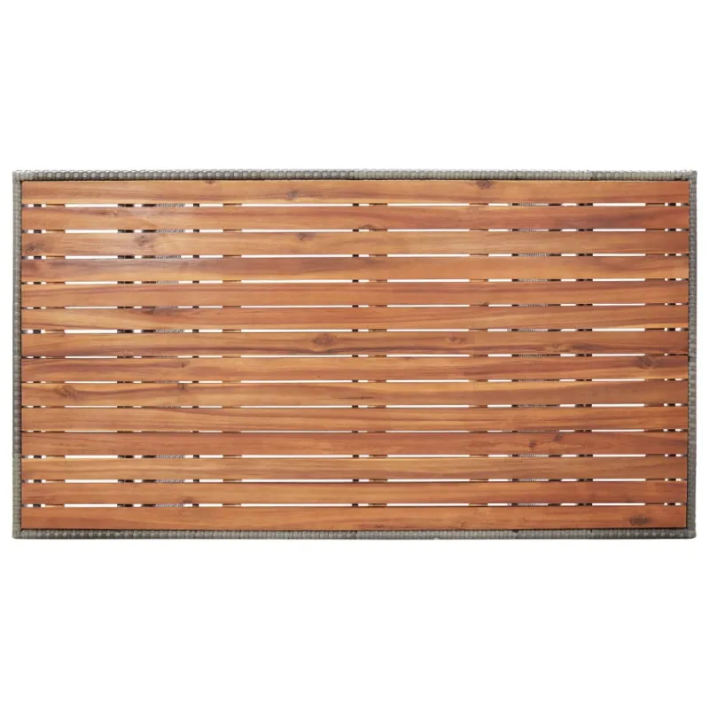 Sodo pöytätaso, harmaa, 120x70x66cm, akasiapuun massiivipinta