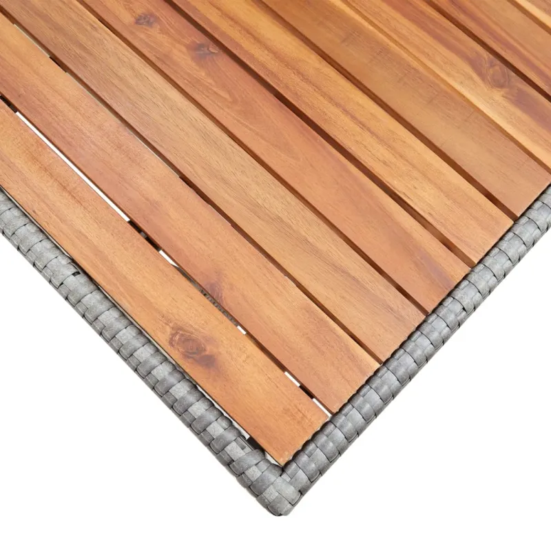 Sodo pöytätaso, harmaa, 120x70x66cm, akasiapuun massiivipinta