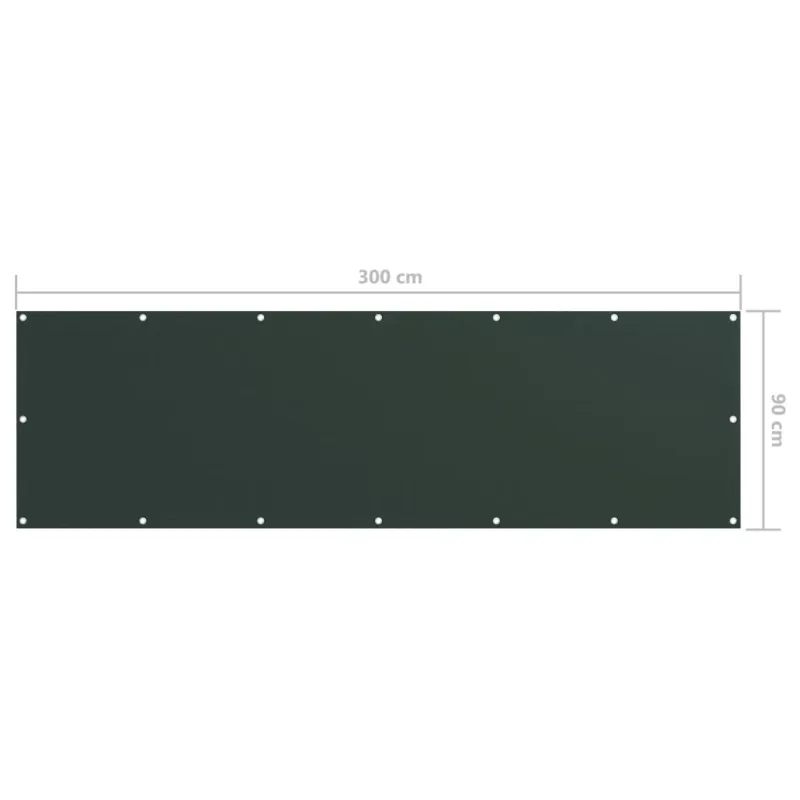 Balkono pertvara, tamsiai žalia, 90x300cm, oksfordo audinys
